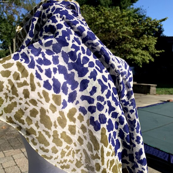 Vtg Square Animal Print Scarf - Picture 5 of 10